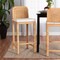 Baxton Studio Zariah Modern Bohemian Natural Brown Rattan and Mahogany Wood Bar Stool 233-13172-ZORO - alternate 7